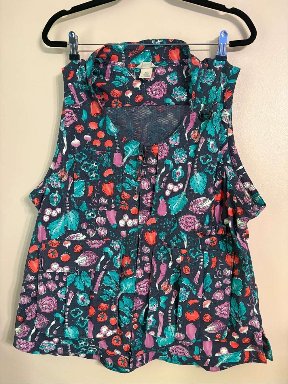 Duluth Trading Women's Heirloom Gardening Vest Size XL Veggie Print